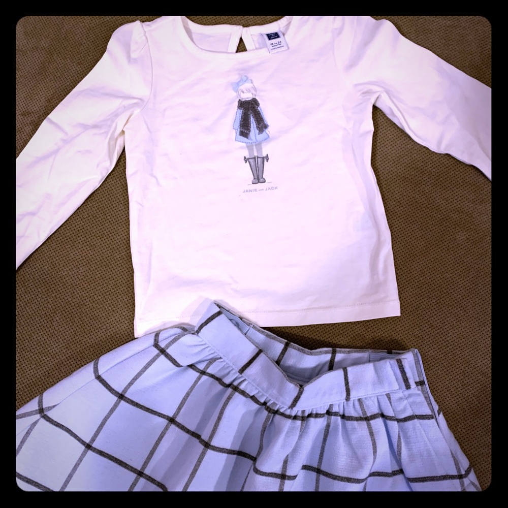 Janie and Jack skirt and top
